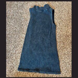 Free People Blue Turtleneck Tank Top XS/S, good condition